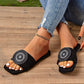Women's Evil Eye Rhinestones Adorned Sandals