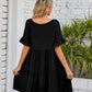 Women's Fashionable Short Sleeve V-Neck Dress with Loose and Flowing Fit