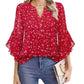 Women's 3/4 Sleeve Chiffon Blouse – Elegant Business Casual Top