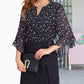 Women's 3/4 Sleeve Chiffon Blouse – Elegant Business Casual Top