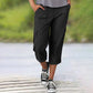 🔥Last Day 80% OFF🔥Multi-Pocket Solid Color Casual Cargo Capri Pants