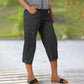 🔥Last Day 80% OFF🔥Multi-Pocket Solid Color Casual Cargo Capri Pants