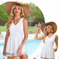 Women’s Casual V-Neck Floral Ruffles Sleeveless Top