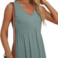 Women’s Casual V-Neck Floral Ruffles Sleeveless Top