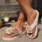 Women's Non-Slip Beach Sandals with Floral Details