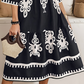 Printed V-Neck Casual Dress