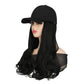 2-in-1 Curly Hair Baseball Cap Wig