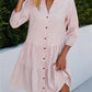 Casual High-Neck Shirt Dress for Women