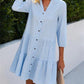 Casual High-Neck Shirt Dress for Women