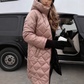Women's Long Quilted Hooded Puffer Coat