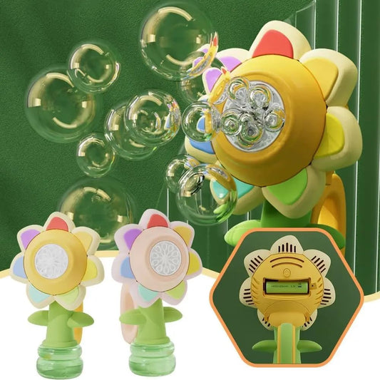 Portable Electric Sunflower Bubble Machine