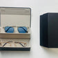 Estuche de almacenamiento de cuero múltiples gafas