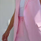 Women’s Stylish Sleeveless Blazer & High-Waisted Pants Set