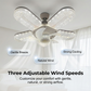 Crystal-Effect LED 5-Blade LED Fan Light