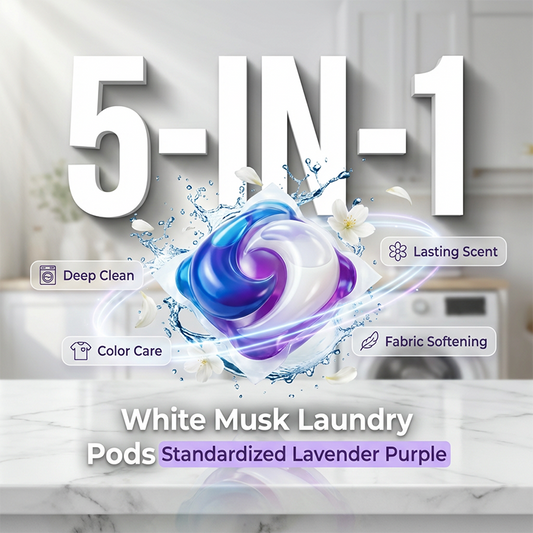 5-in-1 White Musk Laundry Detergent Pods (80PCS)