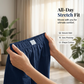 Women's Casual Elastic Waist Wrap Skort