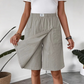 Women's Casual Elastic Waist Wrap Skort