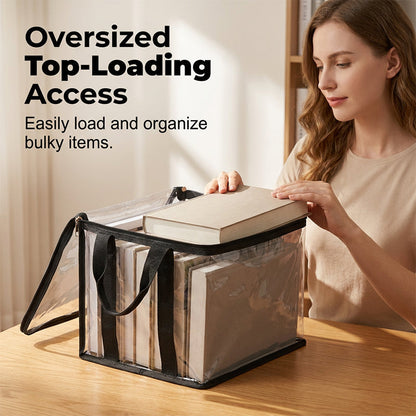 Transparent Large-Capacity Dustproof & Moisture-Proof Book Storage Bag