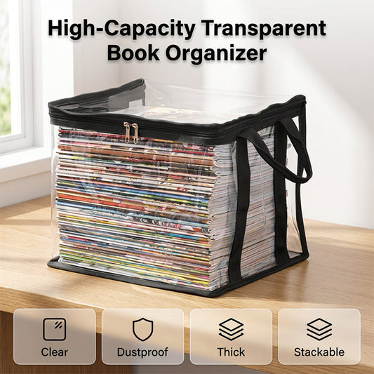 Transparent Large-Capacity Dustproof & Moisture-Proof Book Storage Bag