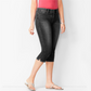 Women's Cropped Denim Pants & Embroidered Shirt Set