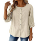 Women's Cropped Denim Pants & Embroidered Shirt Set