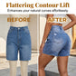High-Stretch Ripped Denim Shorts
