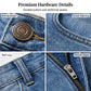 High-Stretch Ripped Denim Shorts