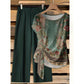 Womens's Elegant Print Two-Piece Set