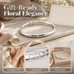Vintage Floral Silver Bangle