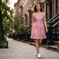Women's Sleeveless Floral Button Down Dress