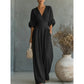 🔥Hot Sale 50% OFF🌸Women's V-Neck High Waist Wide Leg Jumpsuit