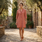 Flattering Ruffle Shirt Dress