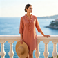 Flattering Ruffle Shirt Dress