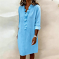 Flattering Ruffle Shirt Dress