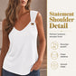 Summer Solid Color Sleeveless Vest Loose Fit Top for Women