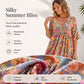 Women's Bohemian Floral Print V-Neck Loose Dress