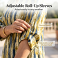Women Tie Dye V Neck Roll Up Sleeve 2 Piece Matching Pants Set
