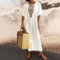 Women's Embroidered Maxi Dress with Front Slit