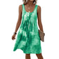 Women's Sleeveless Tie-Dye Printed Dress