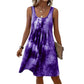Women's Sleeveless Tie-Dye Printed Dress