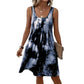 Women's Sleeveless Tie-Dye Printed Dress