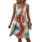 Women's Sleeveless Tie-Dye Printed Dress