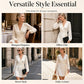Women Elegant Solid Color Wrap Dress