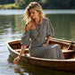 Women's One-Shoulder Striped Maxi Dress