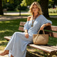 Women's One-Shoulder Striped Maxi Dress