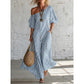 Women's One-Shoulder Striped Maxi Dress