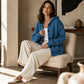 Women's Drawstring Hooded Knit Cardigan