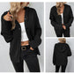 Women's Drawstring Hooded Knit Cardigan