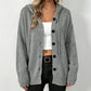 Women's Drawstring Hooded Knit Cardigan