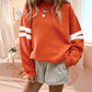 Women's Oversized Crewneck Striped Pullover